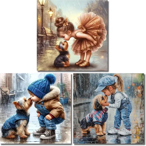 Vista 15 de VeGuude Kits de Pintura de Diamantes para Adultos – Paquete de 3 Obras de Arte DIY Kits de Arte de Diamantes 5D Taladro Completo Pinturas de Puntos