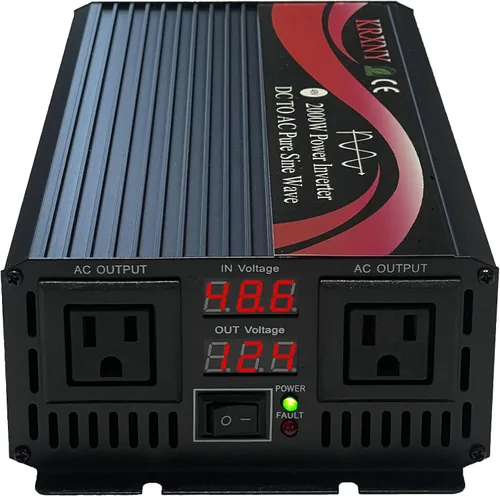 Vista 6 de Inversor de corriente 2000W 48V DC a 110V 120V AC Convertidor de onda
