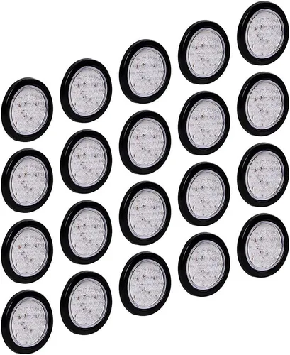Vista 28 de Astra Depot Juego de 4 unids rojo 4 "redondo 12 LED Stop Running Luz trasera Ojal Plug para vehículo largo camión remolque