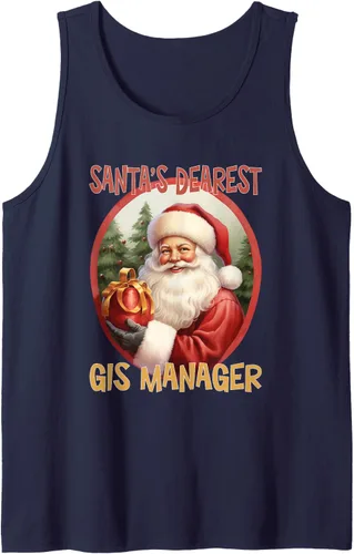 Vista 9 de GIS Manager Christmas Holiday Love Xmas Tank Top Negro