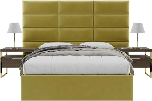 Vista 99 de Vänt - Paneles tapizados de cabecera para montar en la pared, diseño Elizabeth, 120 x 46 pulgadas, configuración de 16 paneles individuales