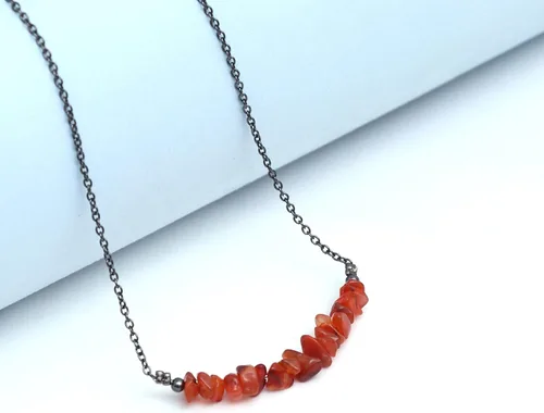 Vista 34 de Gempires - Collar de barra de chips naturales, cristales curativos de energía, regalo de cumpleaños, regalo para ella, joyería de piedras preciosas