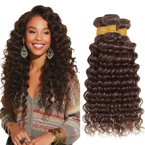 Vista 145 de Color 30 paquetes de cabello humano marrón onda del cuerpo paquetes 8 10 12 pulgadas brasileño virgen Remy extensiones de cabello humano doble trama