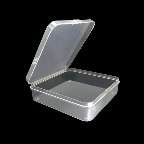 Vista 9 de 18 unidades (3 tamaños), caja rectangular de plástico transparente con tapa para artículos, píldoras, hierbas, productos para bebés, cuentas, joyas