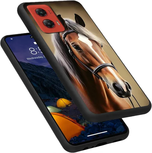 Vista 38 de Funda para Motorola Moto G Play 4G 2024, delgada y ligera, de silicona de TPU suave, color negro, ultrafina, para Motorola Moto G Play 4G 2024, Art