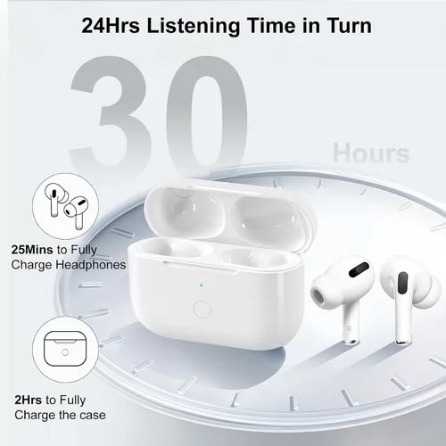 Vista 3 de Funda de carga inalámbrica compatible con AirPod Pro de 1ª y 2ª generación con carga USB-C, repuesto de funda de cargador Air Pod Pro 2 1 con botón
