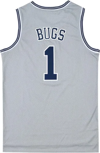 Vista 2 de Camiseta de baloncesto para hombre adulto #1 Bugs#10 Lola Costume Camisa de Halloween 90s Space Movie Jersey BlancoGris XS-XXL