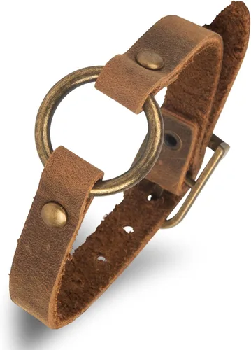 Vista 8 de SPUNKYsoul Pulsera circular de cuero hecha a mano con 5 envolturas para mujeres u hombres