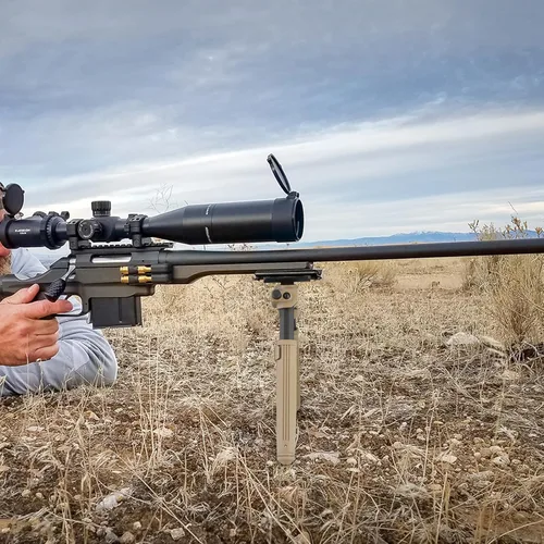 Vista 4 de BZTAC Tactical Durable Sturdy Portable Bipod Mlok Picatinny Quick Detach Head for Rifles with 6 Adjustable Heights for Shooting Hunting Accessories