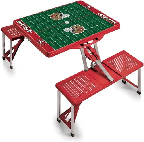 Vista 20 de Picnic TIME NFL Football Field Folding Picnic Table, Camping Table, Outdoor Table with Umbrella Hole
