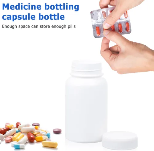 Vista 8 de Healifty 20 Uds. Botella de píldora de medicina de plástico portátil contenedor organizador con tapas para almacenamiento de viaje dispensador