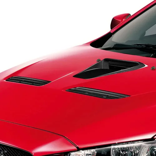 Vista 5 de Q1-TECH, JDM Racing V-Style - Kit de cuerpo de fibra de carbono compatible con Mitsubishi Lancer Evolution 10 X 2008-2015, decorativo y funcional