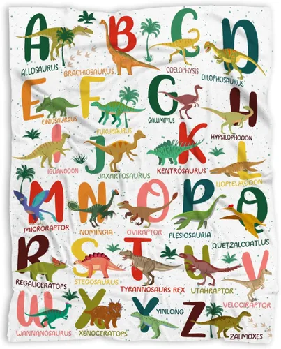 Vista 31 de Manta de dinosaurio para regalo, manta de franela ultra suave y acogedora, manta de forro polar ligera y mullida, manta de felpa cálida para sofá