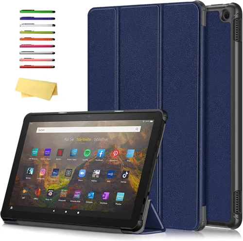 Vista 25 de Funda tipo folio para Amazon Kindle Fire HD 8 y Fire HD 8 Plus (se adapta tanto a 12ª/10ª generación, 2022/2020) con soporte inteligente de piel