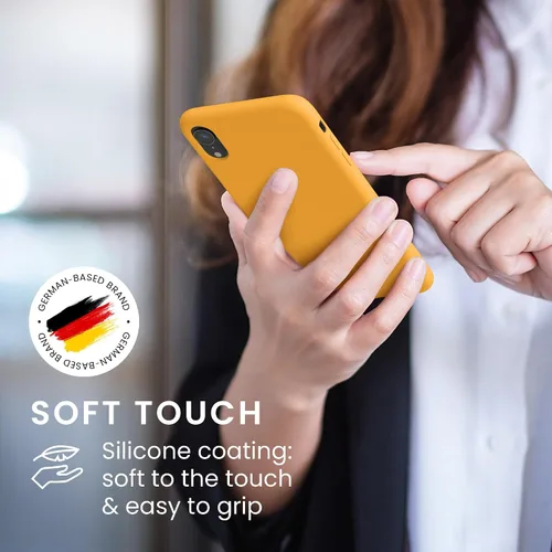 Vista 4 de kwmobile Funda compatible con Apple iPhone XR - Funda de silicona TPU con acabado suave - Mango