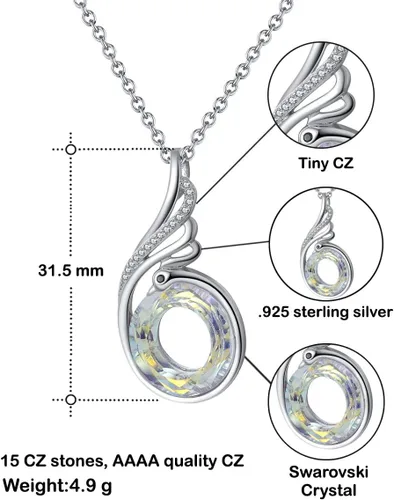 Vista 2 de Collar de tarjeta de mensaje personalizado, regalo de recuperación, colgante de Fénix en ascenso, remisión del cáncer, colgante de supervivencia