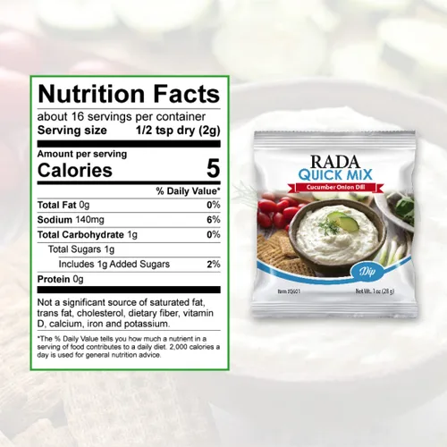 Vista 4 de RADA Dip de mezcla rápida de pepino y cebolla y eneldo sin gluten