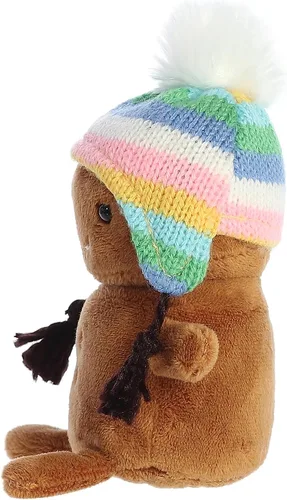 Vista 3 de Aurora® Festive Holiday Land of Lils™ Lil' Gingin™ - Animales de peluche de temporada - Regalos conmovedores - Marrón 5.5 pulgadas