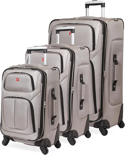 Vista 75 de SwissGear - Equipaje suave expandible Sion con ruedas, Negro