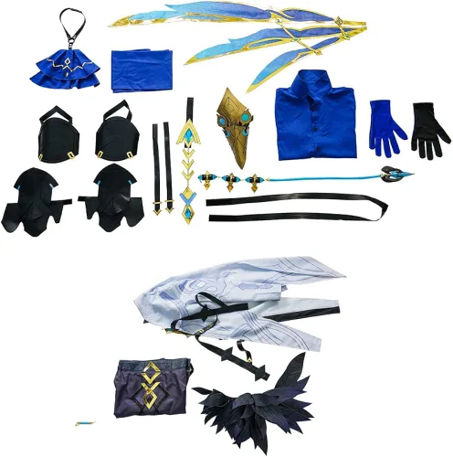 Vista 5 de MZXDY Dottore - Disfraz de cosplay de Genshin Impact, conjunto completo de Fatui The Doctor para Halloween