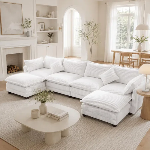 Vista 107 de Vesgantti - Sofá de 40" de Asiento Individual, Cómodo Sofá Nube de Asiento Profundo Tapizado de Chenilla, Sofá Moderno, Asientos Extra para Sofás