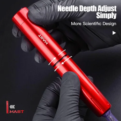 Vista 4 de Mast Tour Y22 - Kit de máquina de bolígrafo de tatuaje inalámbrico, cartuchos rotativos profesionales, bolígrafo de tatuaje, fuente de alimentación