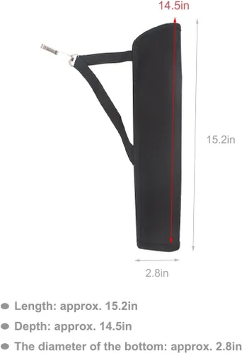 Vista 2 de Arco ballesta pernos flecha tubo cadera carcaj cintura colgado llevar bolsa para 18" 20" 22" flechas