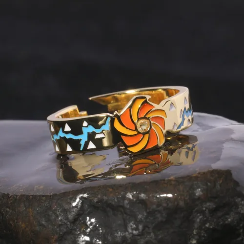 Vista 4 de LANMENSY Demon Slayer Anillos de anime Joyería original de plata de ley 925 "All24 estilos" nuevo Tamaño ajustable Kimetsu No Yaiba Cosplay Moda