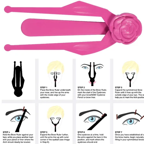Vista 3 de Sonew 1 regla de cejas para maquillaje herramienta de medición simétrica de cejas