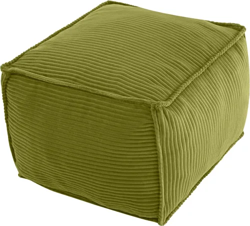 Vista 20 de MeMoreCool Puf otomano redondo, reposapiés de pana beige con relleno de espuma, taburete compacto para sofá, decoración de sala de estar