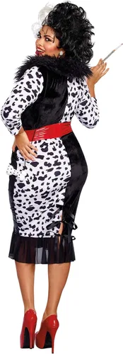 Vista 2 de Dreamgirl Disfraz Diva dálmata talla plus, para mujer