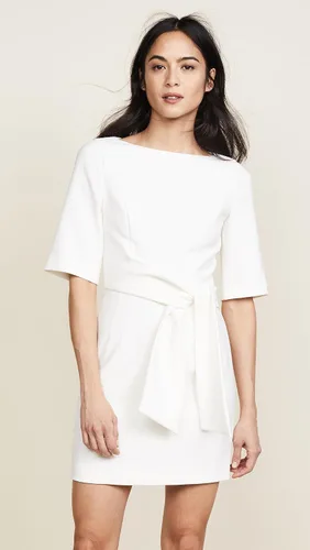 Vista 3 de Alice + Olivia - Vestido cruzado con cuello bote para mujer
