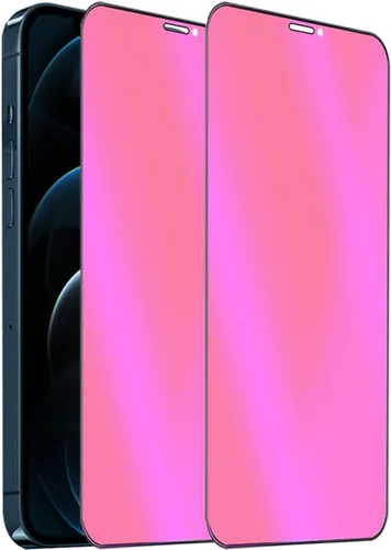 Vista 13 de Paquete de 2 Vidrio Templado Privacidad Anti-Luz Azul Compatible con iPhone X/iPhone XS/iPhone 11 Pro Espejo Protector de Pantalla Anti-Espía