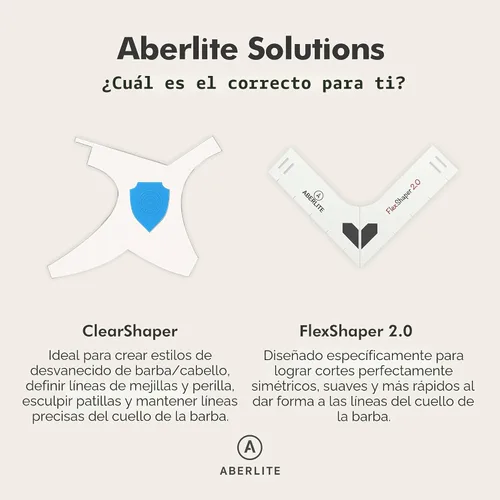 Vista 7 de Aberlite ClearShaper 3.0 - Kit moldeador de barba con dos lápices de barbero - Herramienta de moldeado premium - 100% transparente Muchos estilos