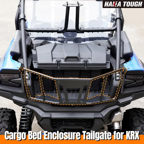 Vista 7 de HAKA TOUGH Puerta trasera de caja de carga para Kawasaki Teryx KRX 1000 Accesorios 2020-2024, extensor de cama de carga de acero resistente para KRX