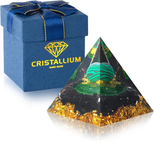 Vista 3 de Orgone Pyramid Crystal Healing Stone Energy Generator Healing Crystals Chakra Crystal Healing Meditation Crystal Sphere Orgonite Crystal Pyramid