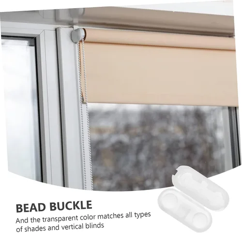 Vista 4 de BESPORTBLE 150 piezas de hebilla de cuentas transparentes romanas para ventana, cuentas transparentes, cadena de acero inoxidable, conectores