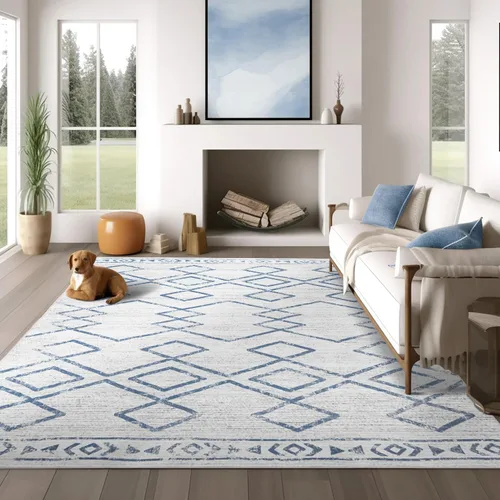 Vista 67 de jinchan - Tapete de pasillo marroquí de 2 x 6 pies con líneas, bohemio, lavable, para cocina, suave, geométrico, de lana sintética, antideslizante