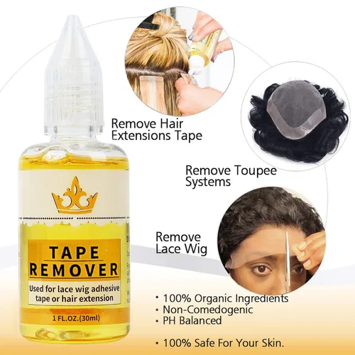 Vista 2 de Removedor de extensiones adhesivas, extensiones de cabello de acción rápida, pegamento de encaje para peluca, removedor de pegamento