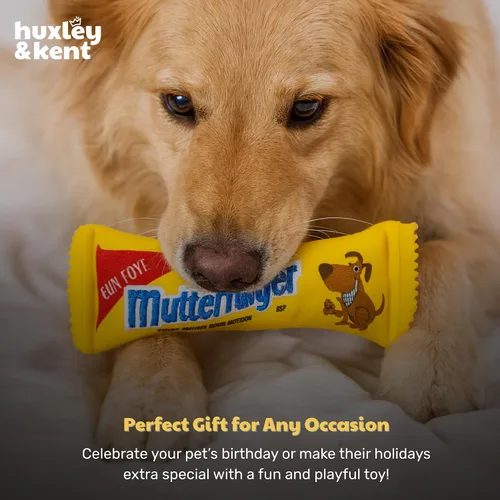 Vista 9 de Huxley & Kent Juguete Divertido para Perros con Chirriador – Juguetes de Felpa Power Plush con Sonido para Perros Pequeños, Medianos y Grandes