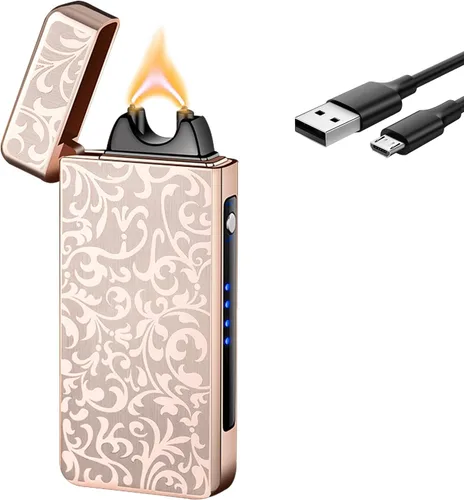 Vista 17 de GADATOP Encendedores eléctricos de plasma de arco, encendedor recargable por USB, a prueba de viento, sin llama, con batería de alta potencia