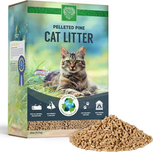 Vista 9 de Small Pet Select Arena peleada de pino prémium para gatos, arena 100% natural para gatitos, no se aglutina, sin rastreo de bajo polvo, diseñada