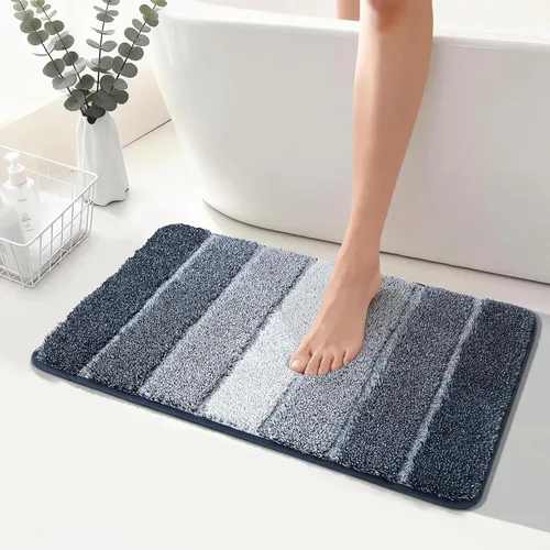 Vista 12 de COSY HOMEER Alfombras de baño de 24 x 17 pulgadas, ultra suaves y absorbentes, con respaldo de TPR antideslizante, lavable a máquina, alfombra Beige