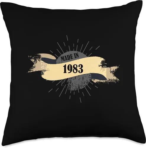 Vista 4 de Made in 1983 Birthday Vintage Retro Throw Pillow