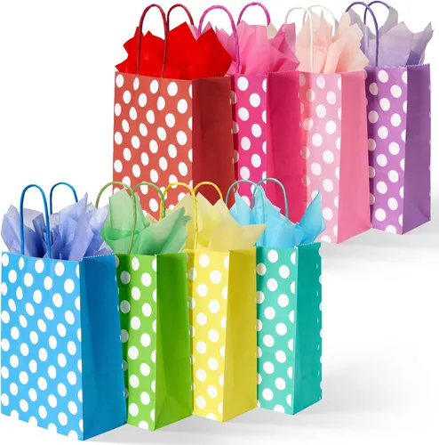 Vista 24 de BLEWINDZ - 32 bolsas de regalo pequeñas con 32 pañuelos de 8.7 x 6.3 x 3.2 01-8cols-S
