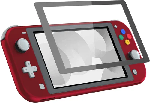 Vista 8 de eXtremeRate Soft Touch Scarlet Red DIY Replacement Shell for Nintendo Switch Lite, NSL Handheld Controller Housing wScreen Protector, Custom Case