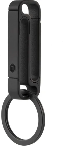 Vista 21 de KeyUnity Clip de cinturón Titanium del tenedor de la llave, llavero lateral doble del mosquetón para los hombres
