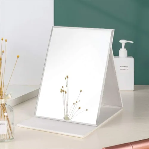 Vista 6 de Zcooooool Espejo portátil grande Super HD - Ángulo de soporte múltiple de mano libre/portátil/mesa plegable 10x7 pulgadas Blanco