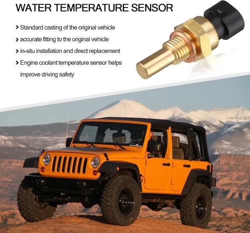 Vista 6 de Sensor de temperatura del agua del motor de automóvil, sensor de temperatura de enfriamiento, piezas de repuesto para sensor de contacto sensible