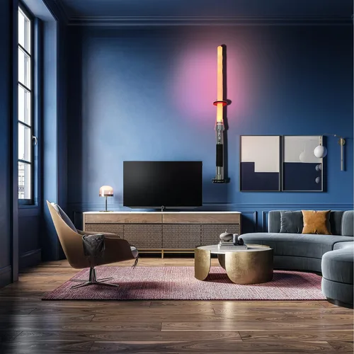 Vista 4 de KAFENDA Soporte de pared para sable de luz Soporte de pared Soporte de sable de luz Compatible con la mayoría de espadas (negro)